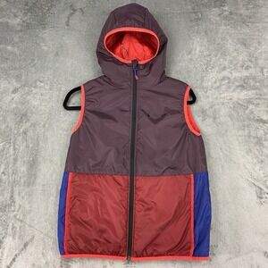 Cotopaxi Vest Womens Size XS Teca Calido‎ Hooded Red Hot Sun Reversible Zip Gorp